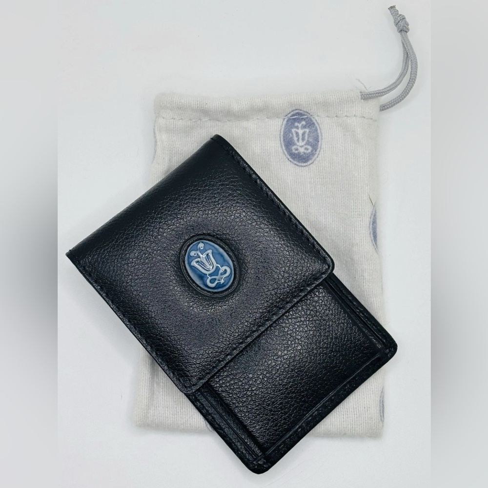 Vtg. Lladro Society Collector Leather Coin Purse & Key Chain W/ Dust Cover~New - Picture 2 of 9